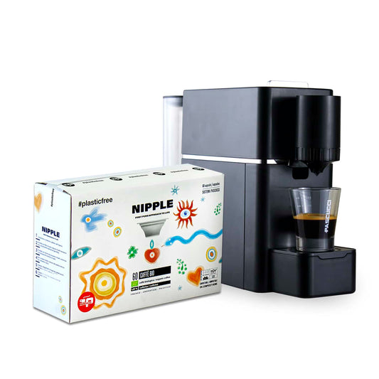 Nipple capsule machine model SV826 black + Bio Genesi coffee in Nipple capsule (60 pcs)